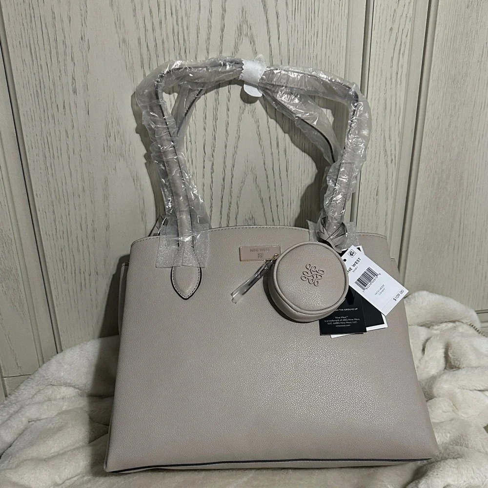 Nine West Cement Color Tote Bag